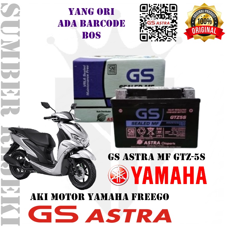 Jual Aki Motor Yamaha Freego GS ASTRA MF GTZ-5S GTZ5S Aki Kering Motor