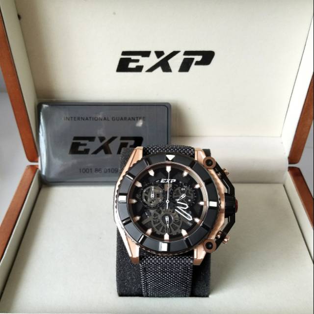 Exp 3009 Expedition black rosegold Jam Tangan Pria original