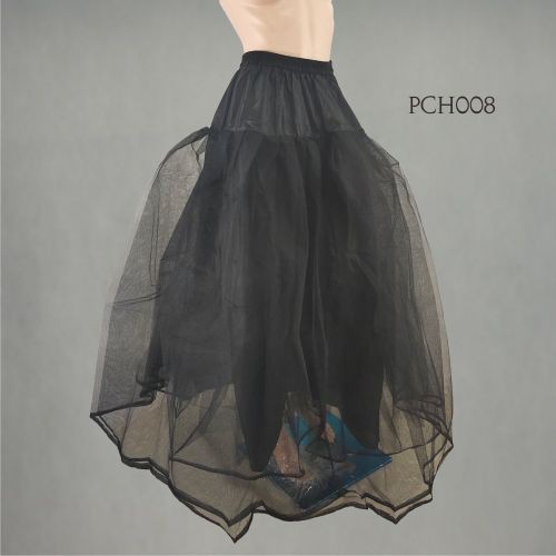 [PRODUK FAVORIT] PETTICOAT LOLITA GAUN DALAMAN ROK PENGEMBANG HITAM PCH008