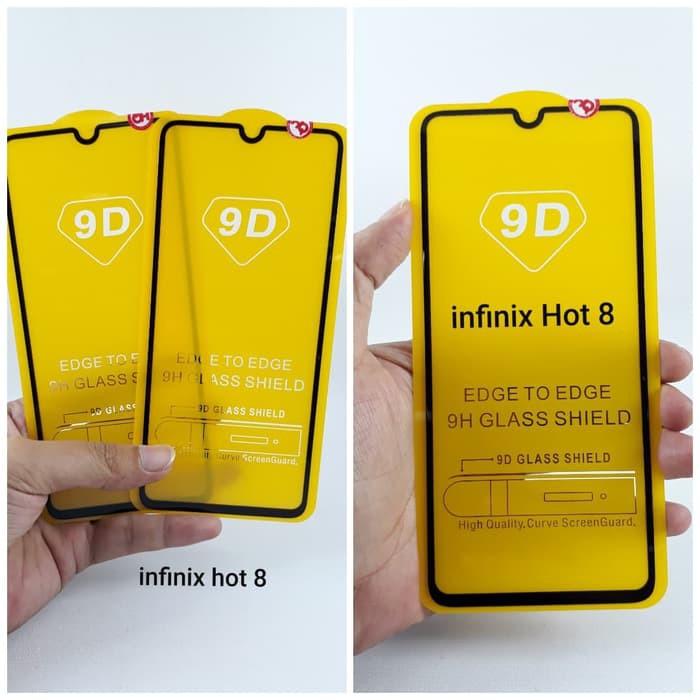 INFINIX HOT 7 PRO HOT 8 HOT 10 ZERO 8 NOTE 8 NOTE 7 TEMPERED GLASS FULL COVER 6D 9D 11D SCREEN GUARD