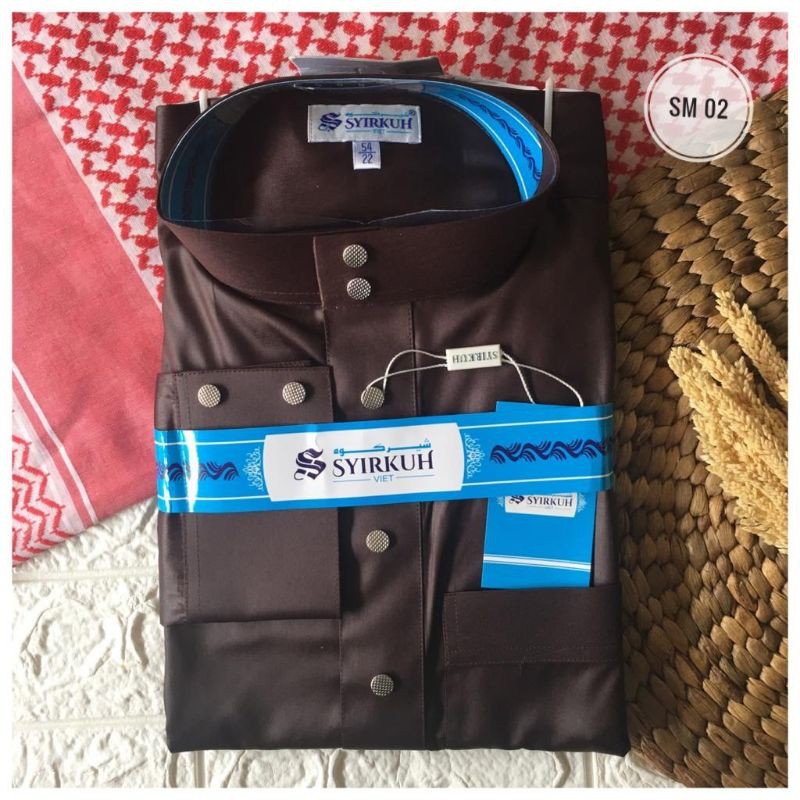 Jubah Syirkuh polister manset premium