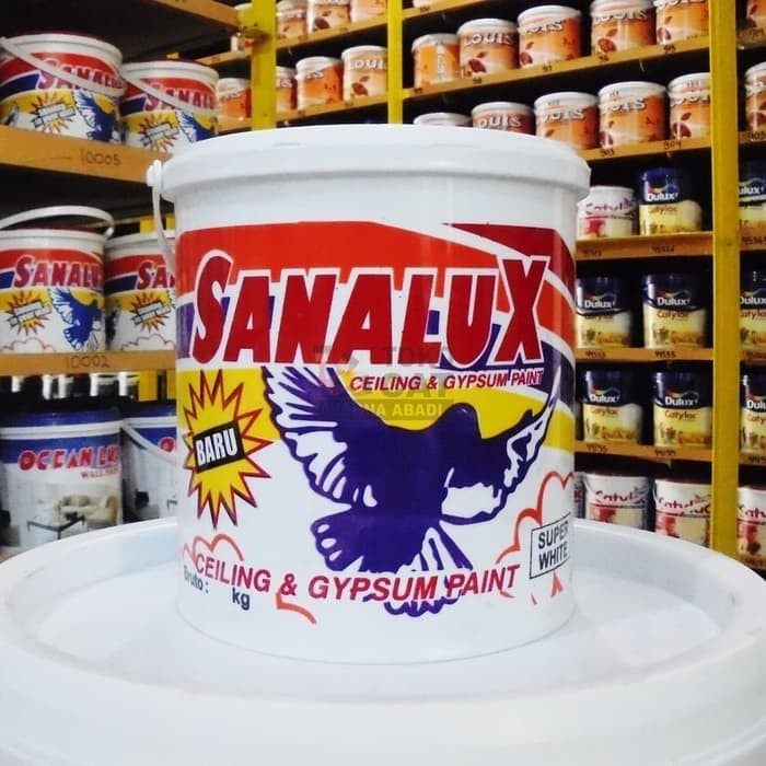 PERTUKANGAN CAT & PERLENGKAPAN CAT GYPSUM SANALUX 5 KG