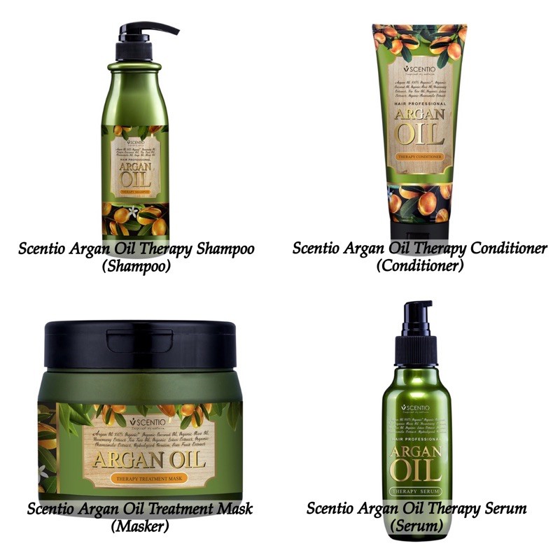 Scentio Argan Oil Therapy Shampoo Conditioner Treatment Mask Serum