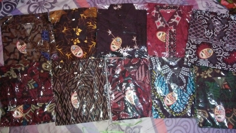 Bswart Batik Hrb026 Kenongo Hem Pendek Padi Pekalongan M L Xl Batik Pria Murah Modern Grosir Eceran