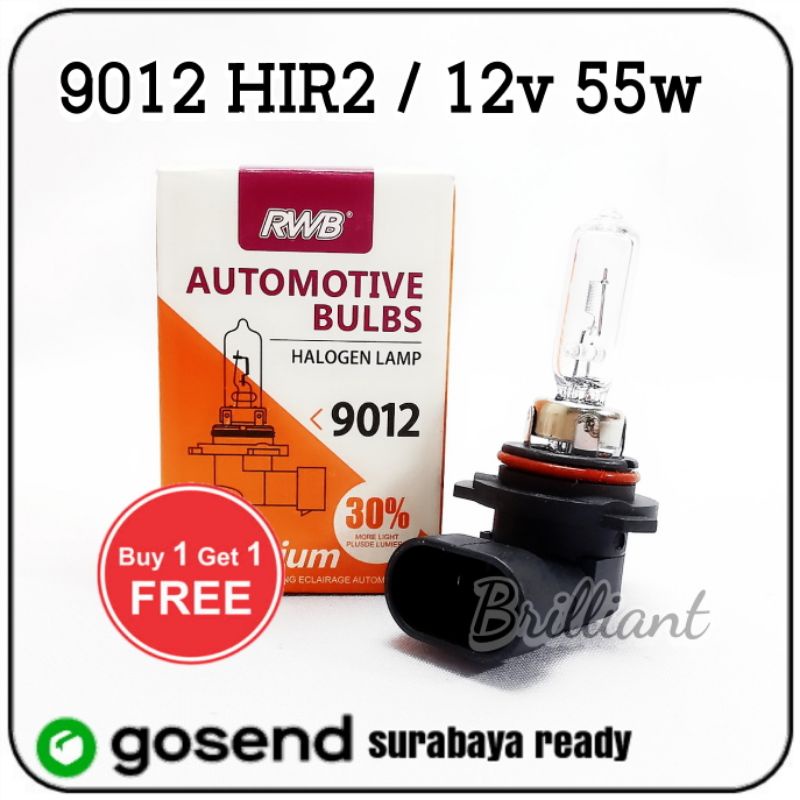 Promo - Bohlam Halogen RWB Original - H1 / Ps24 / H27 / H9 / H16 / 9012 Hir2 / H11 / G40 / H4