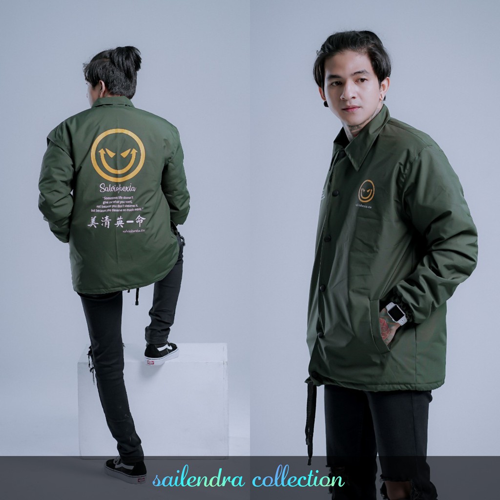 JAKET PRIA - JAKET COACH SALVIO HEXIA - JAKET WINDBREAKER - JAKET PARASUT-Emoji Army