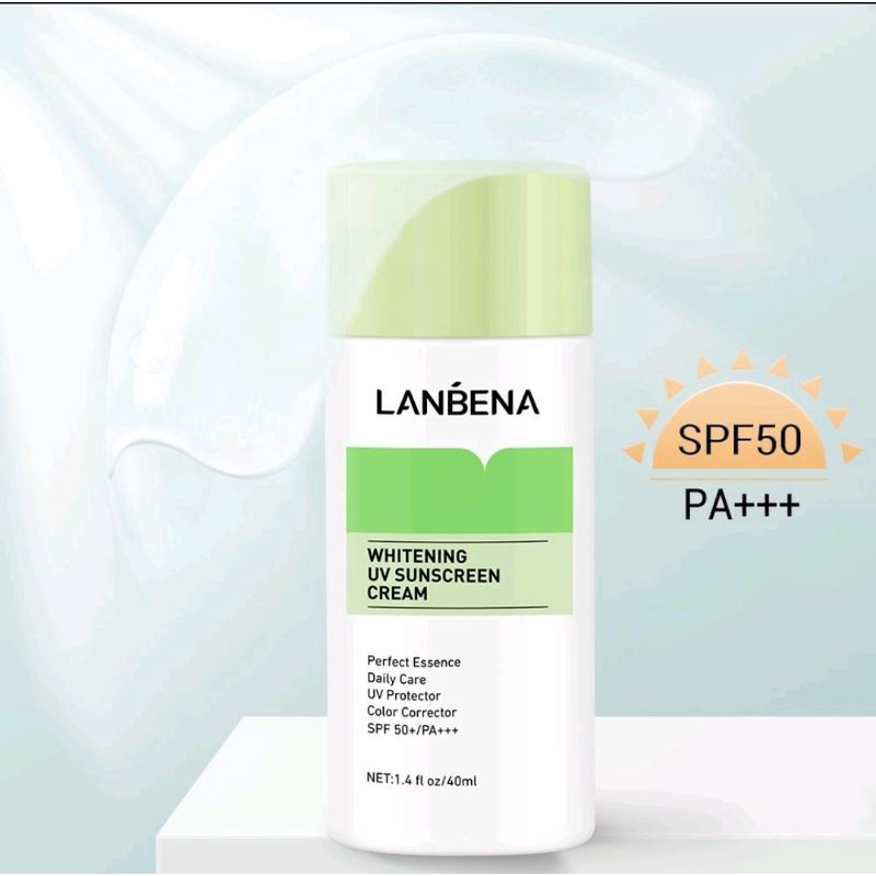 [BPOM] LANBENA Whitening UV Susncreen Cream Green - Menyamarkan | Purple - Mencerahkan (40 ml)