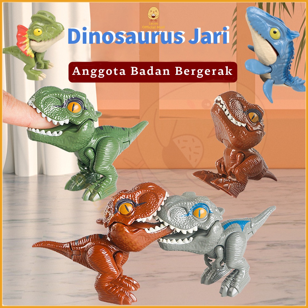 Poney Mainan dinosaurus gigit jari karet Figure dinosaurus lucu