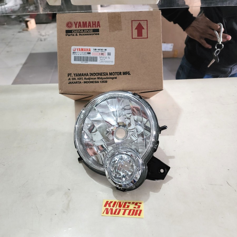 LAMPU DEPAN REFLEKTOR REFLECTOR FINO KARBU ASLI YAMAHA 1UB H4103