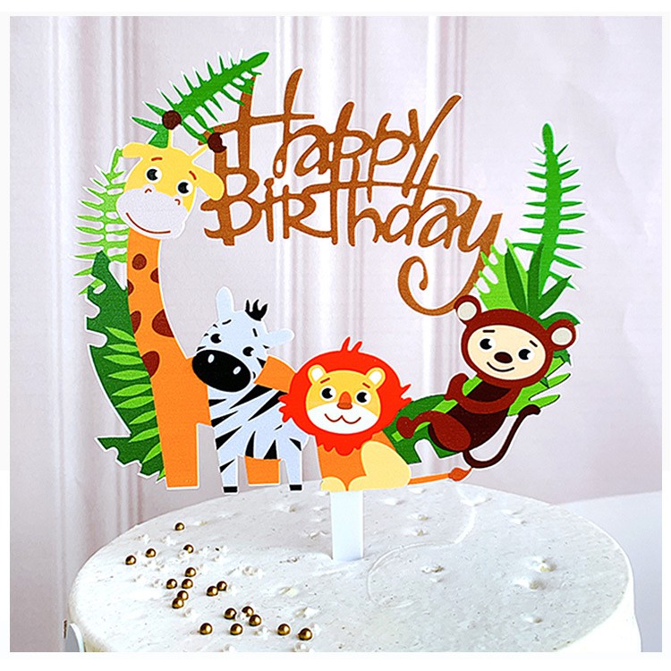 HIASAN KUE /TOPPER CAKE TEMA ANIMAL/ ZOO