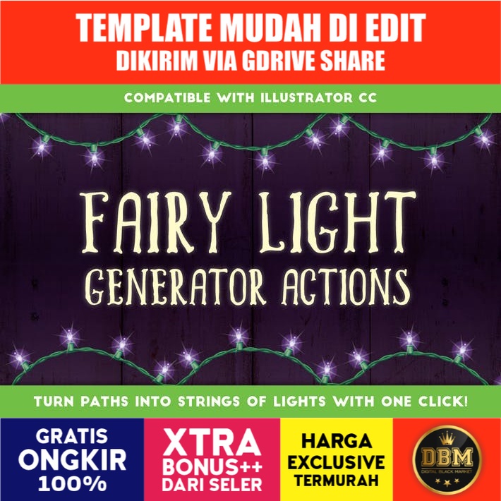 Fairy Light Generator Illustrator Actions