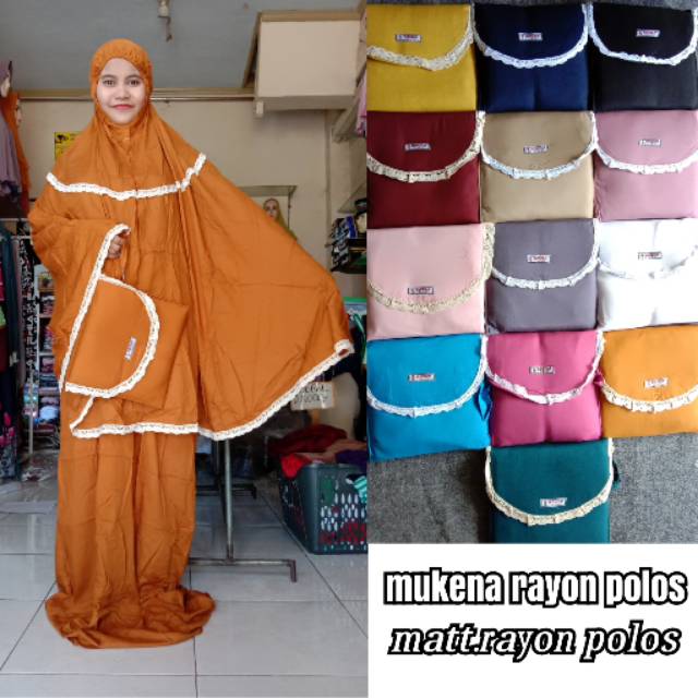 Termurah Mukena Rayon Polos ECER & GROSIR