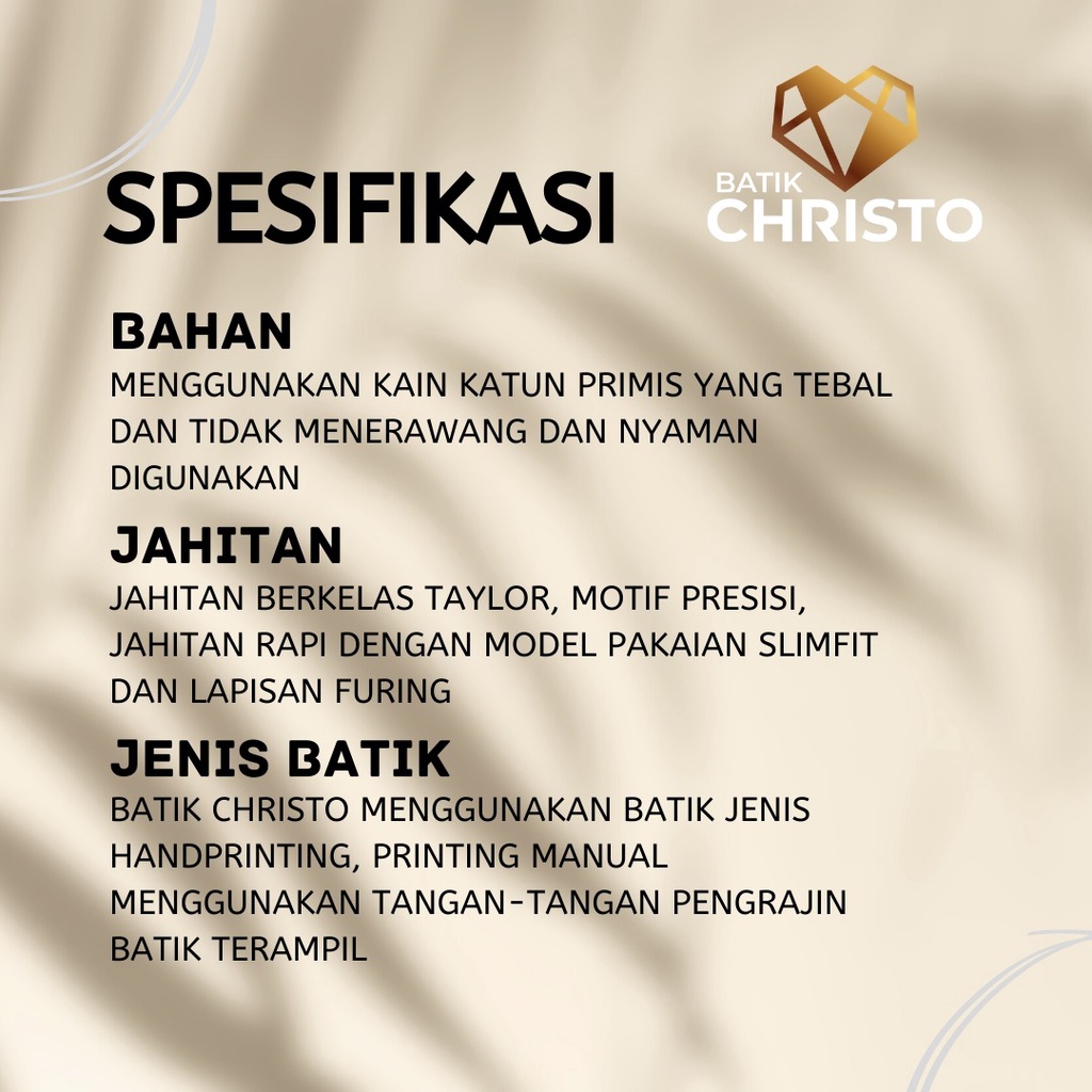 Kemeja Batik Christo Slimfit Premium CHR 047