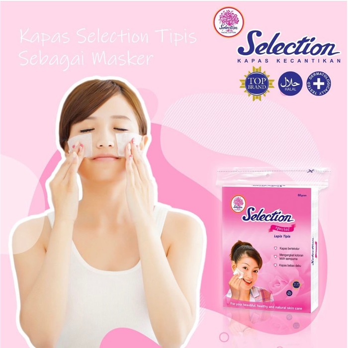 Selection Facial Cotton Lapis Tipis 175pcs Kapas Pembersih Wajah WHS