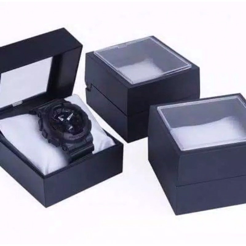 KOTAK BOX JAM TANGAN PLASTIK MIKA AKRILIK TEBAL TRANSPARAN BENING TEMPAT PAJANGAN JAM TANGAN MURAH