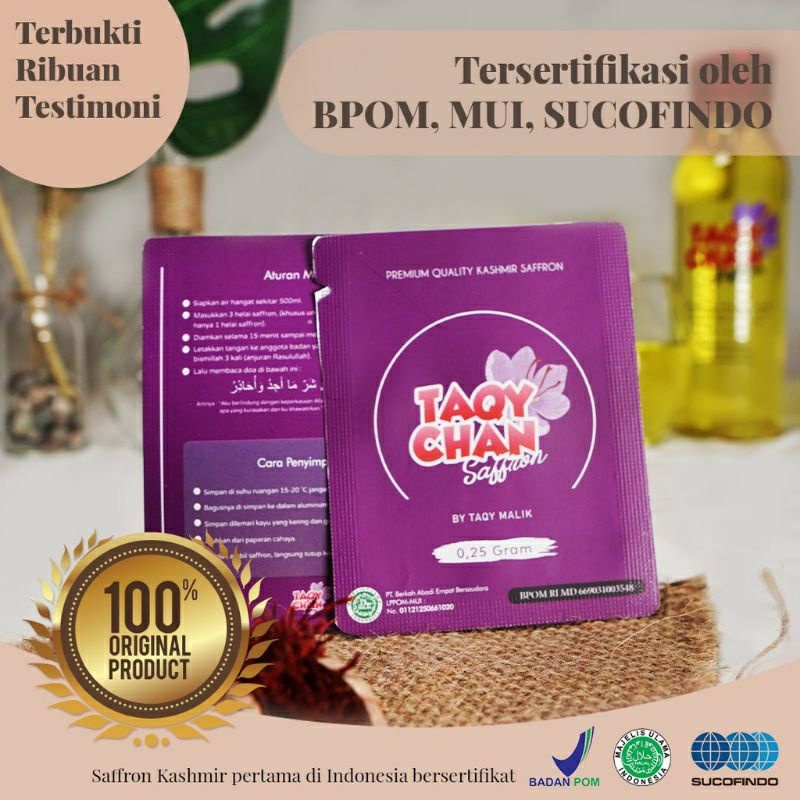 

TAQYCHAN SAFFRON KASHMIR ( 0.25gram BERIBU KHASIAT) BERIBU KHASIAT/SAFFRON KASHMIR /READY STOK / Mengurangi berat badan