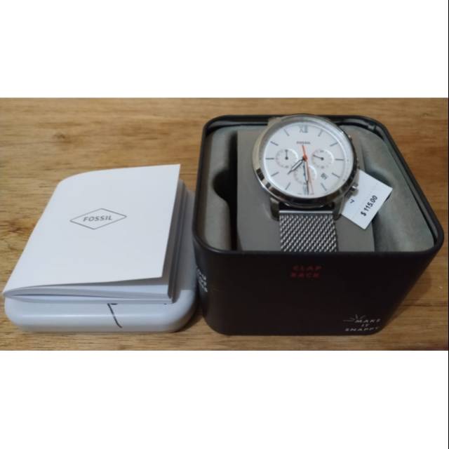 Preloved Jam Tangan Fossil Pria Neutra Chronograph Stainless Steel ORIGINAL