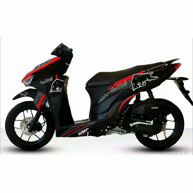 Decal sticker vario redbull black