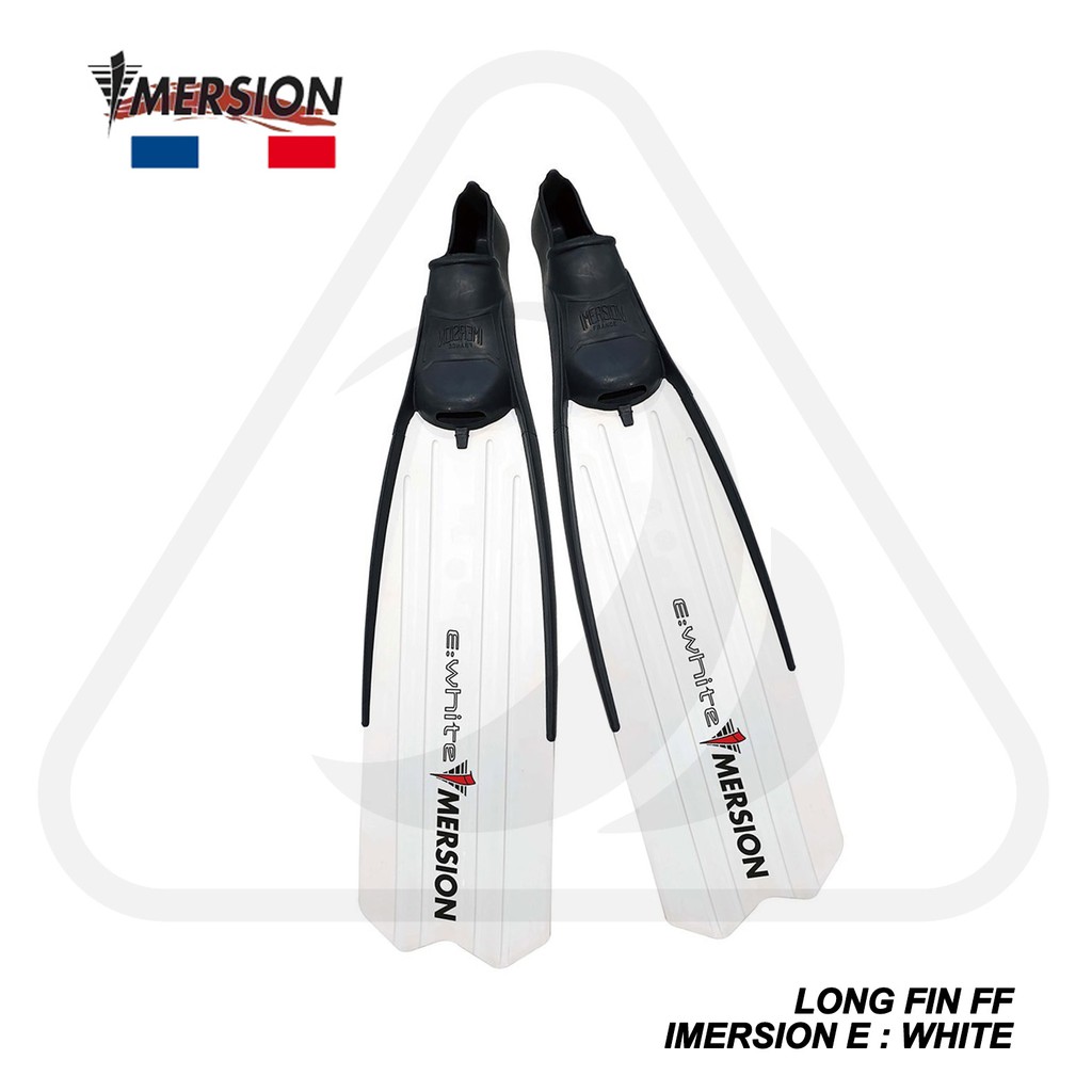 Long Fin Full Foot Imersion E:White Freediving Freedive Spearfishing Kaki Katak Selam Tembak Ikan