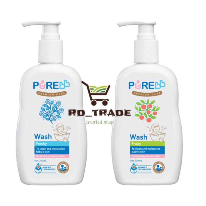 Pure Baby Wash 2in1 230ml Pump / Pure BB Wash Pump 230ml - ALD