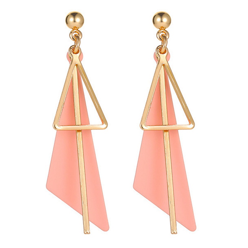 Unique Earrings Geometric Tassel Triangle Drop Earrings For Women Earing Jewelry Wild Earings Korean Earrings