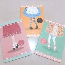 

3 Buku Tulis / Notebook Alice's Secret Warna Pink Hijau Tosca Kuning Ukuran A5 (14 x 20.5cm)