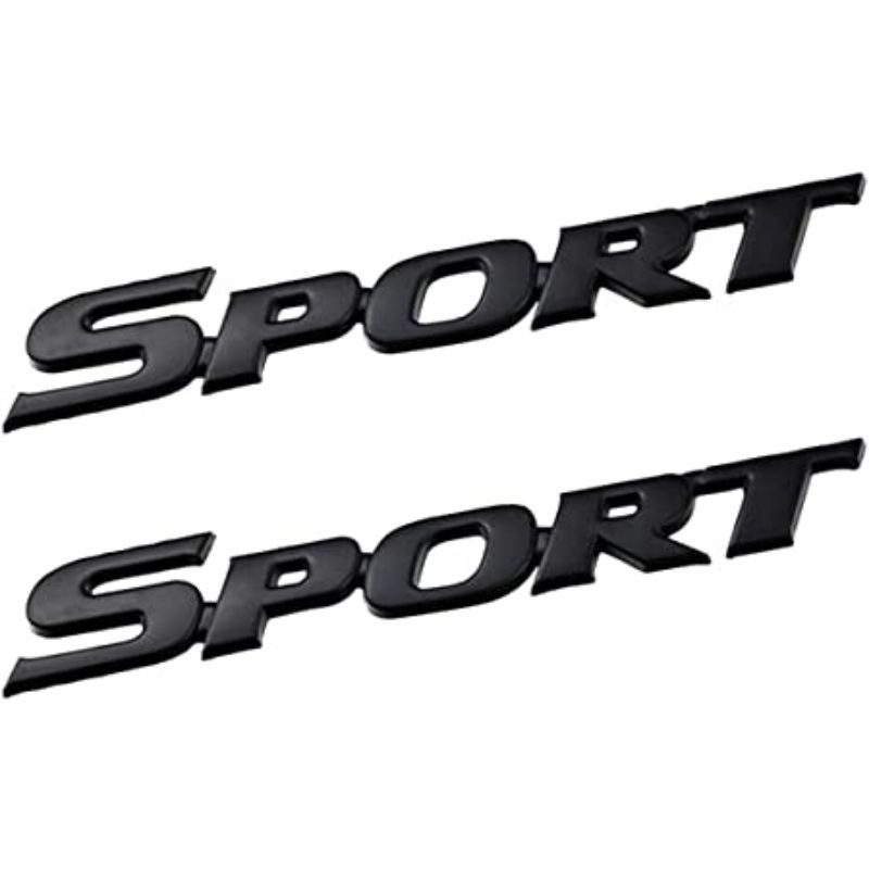 Hitam Logo Emblem Sport Bahan Besi 3D Logam Tebal Untuk Tulisan Mobil Motor