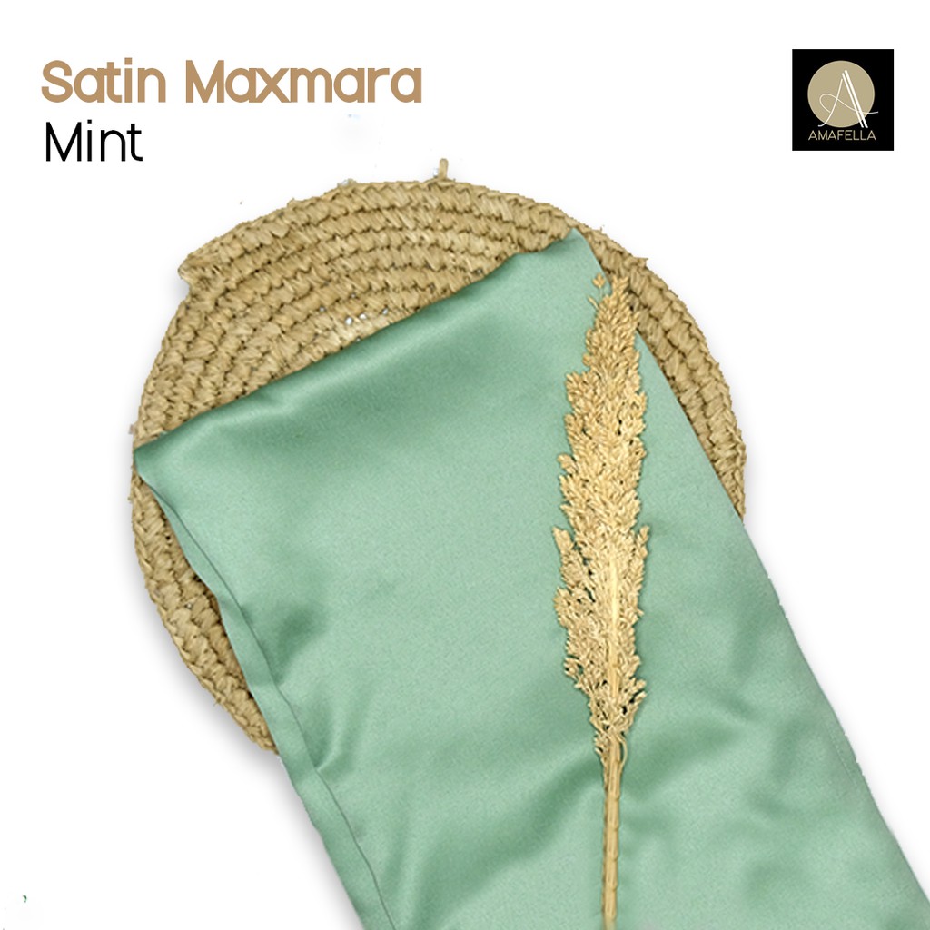 1/2 meter Kain Satin Maxmara / Velvet Premium Warna Mint