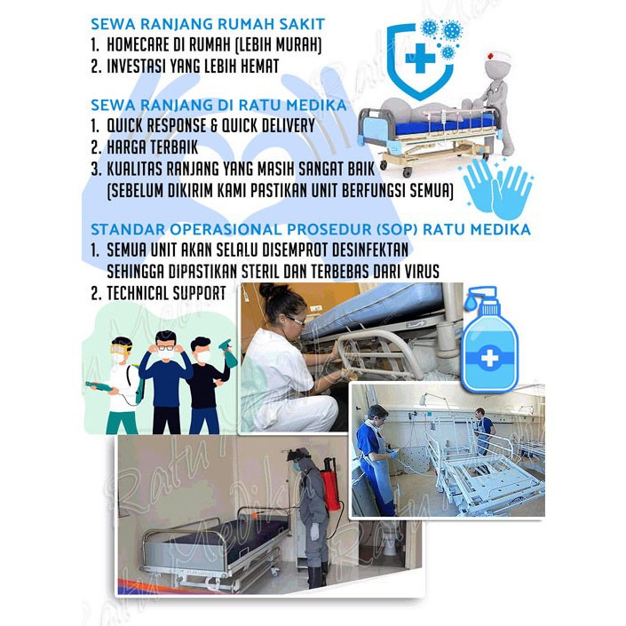 Sewa Tempat Tidur Rumah Sakit - Ranjang Pasien Bulanan