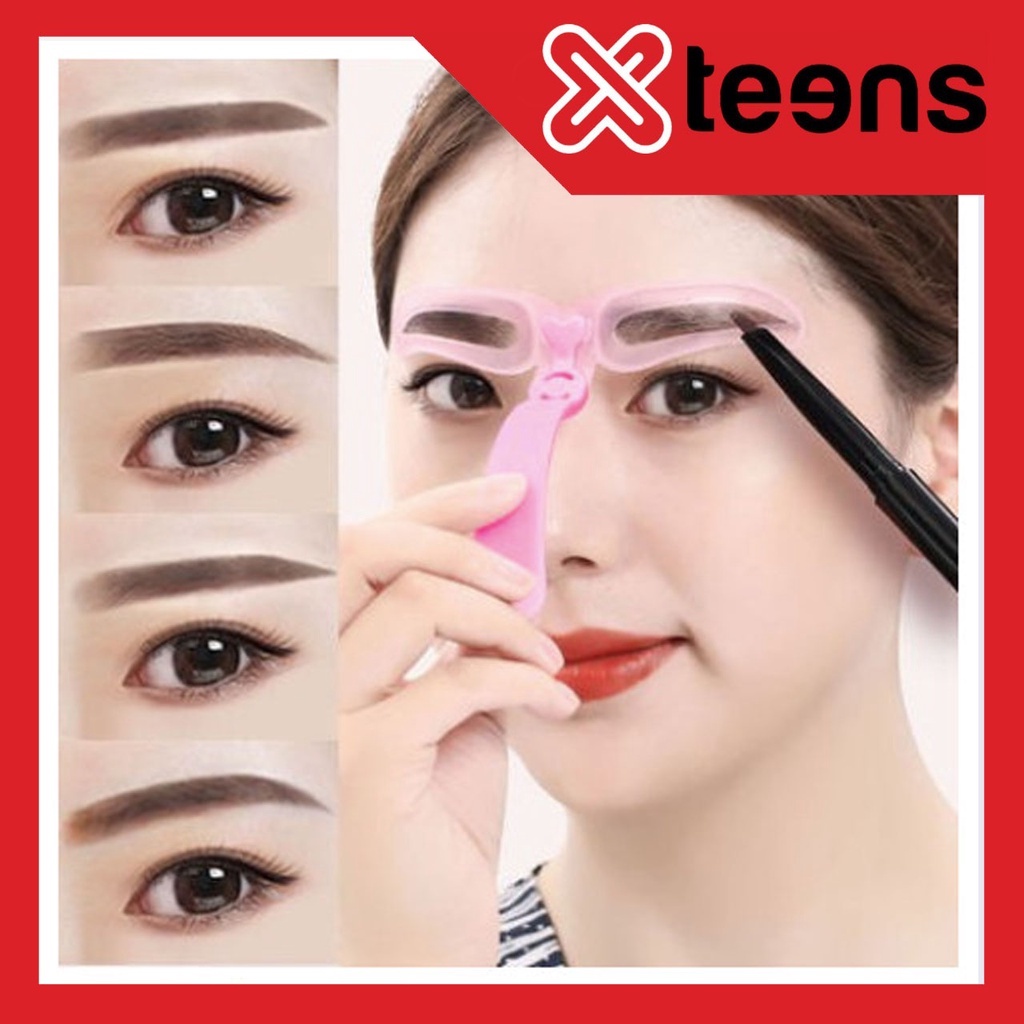 Cetakan Alis Tali Paket Lengkap 12pcs Model Alis / Eyebrow Ruler Stencil