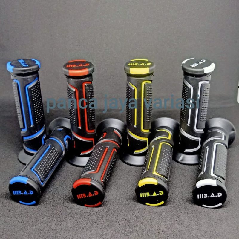 Handgrip BAD Neon Model Karet Empuk Tidak Licin / Grip New BAD Universal Motor 4 Warna Variasi