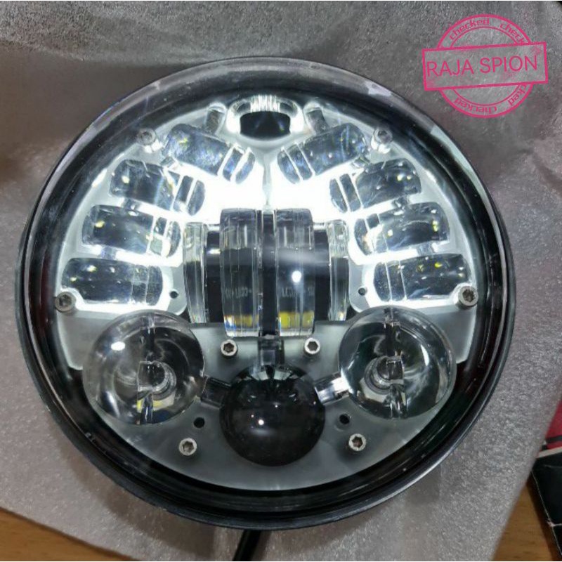 lampu daymaker 16 led 5.75inc/reflektor daymaker 16 led 5.75inc/lampu daymaker cb japstyle mm lampu daymaker 16 led dos hitam