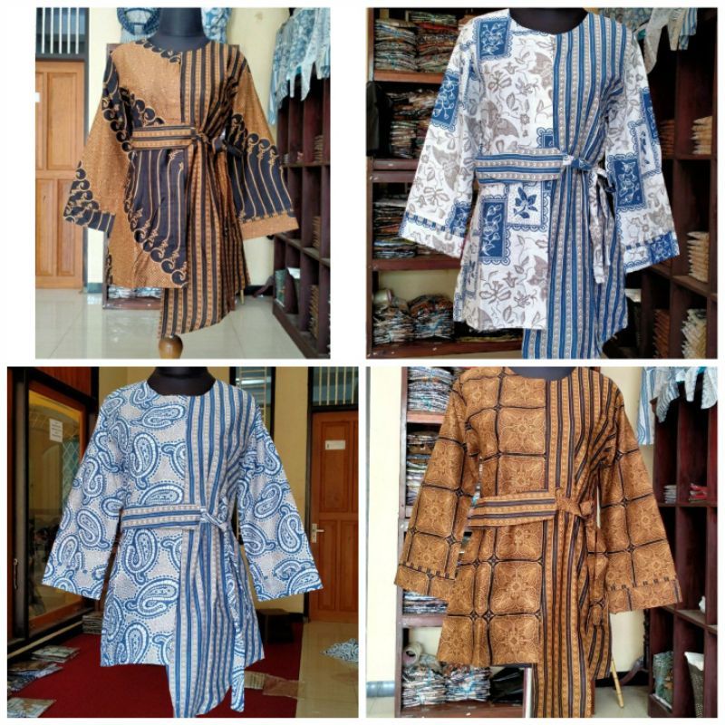 BAJU BATIK WANITA MODERN MONALISA GENES M,L,XL asli PEKALONGAN