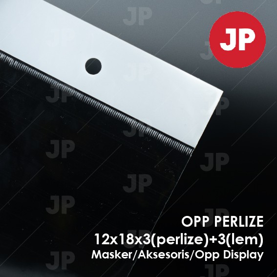 Plastik Opp perlize uk 12 x 18/Kemasan Untuk Masker/Opp Display, harga 1 pack@100pcs.