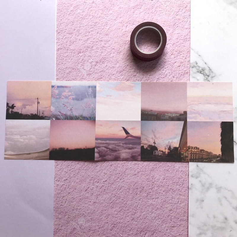 

[GSB OFFICIAL] 10 PCS Sticker Langit Aesthetic Sticker Pink Vol 2