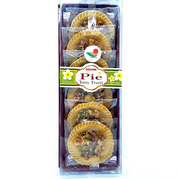 

GOSYEN PIE CRISPY TUTTY FRUITY 115gr | PAI PIA SUSU RASA BUAH SURABAYA