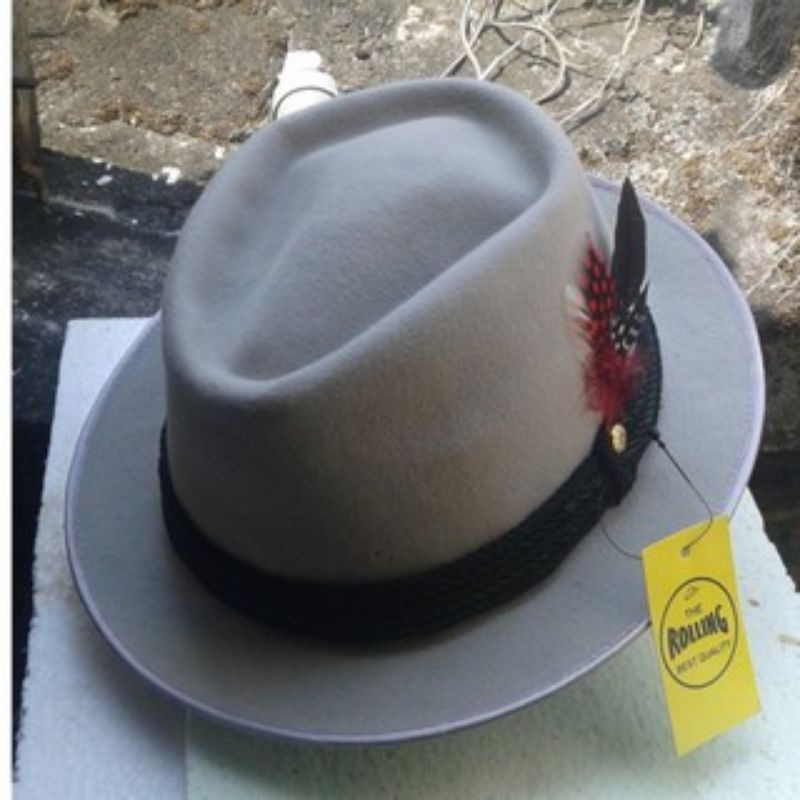 TOPI LAKEN FEDORA COKLAT ORIGINAL