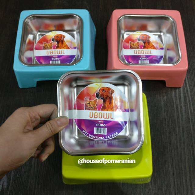 Tempat makan minum hewan anjing kucing. Dog cat single bowl stainless pet dogfood