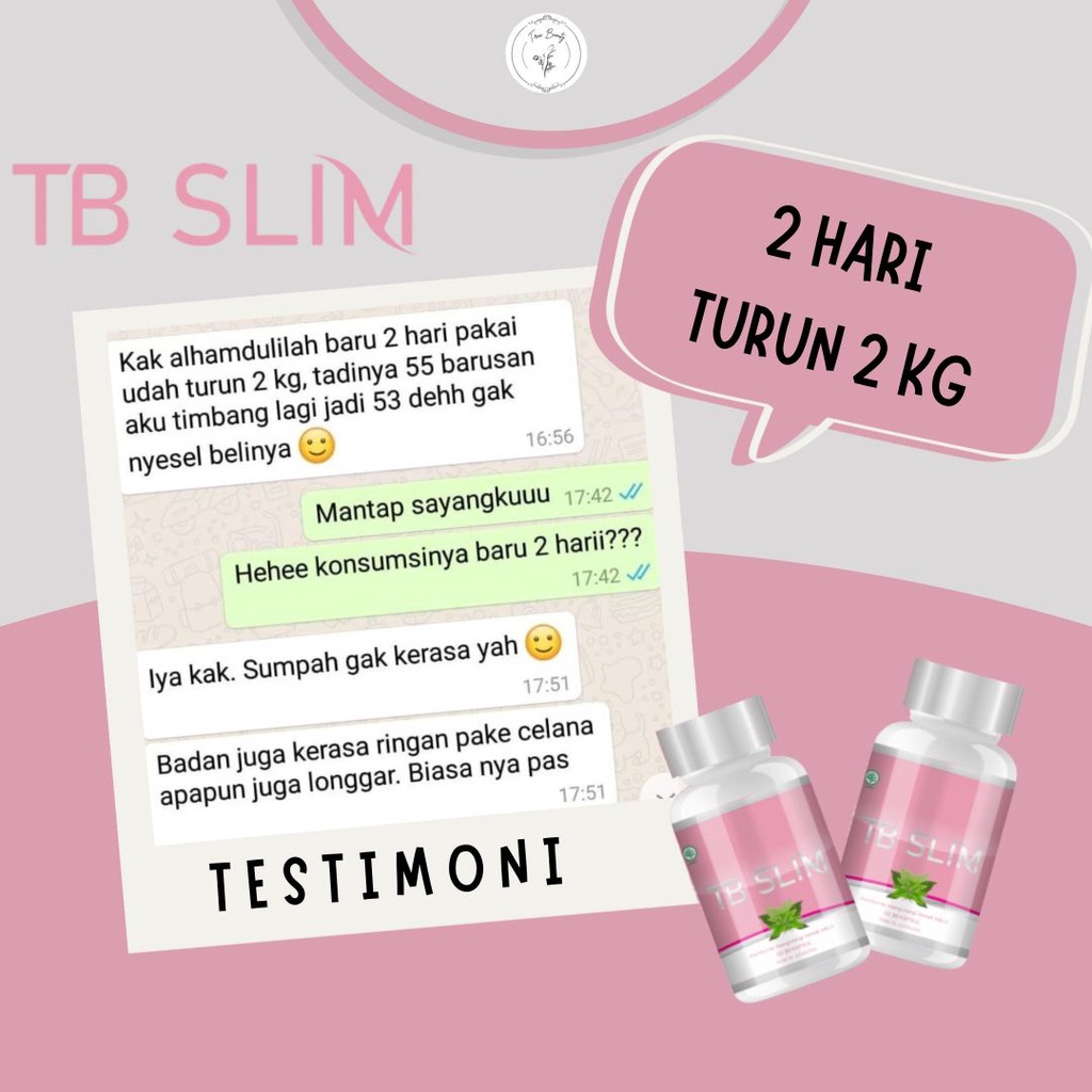 TB SLIM NEW STRONG FORMULA - OBAT DIET  TURUN 10-15 KG Dalam 1 BULAN - Pelangsing BPOM &amp; HALAL ISI 30 KAPSUL