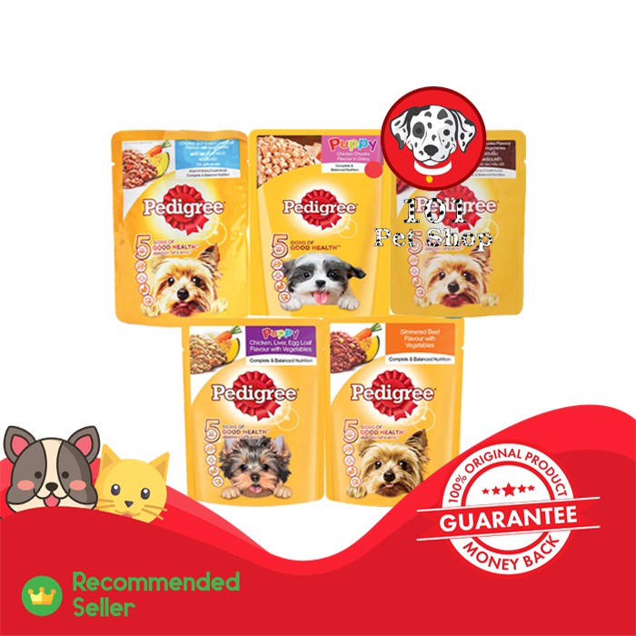 Makanan anjing pedigree pouch 80gr all varian