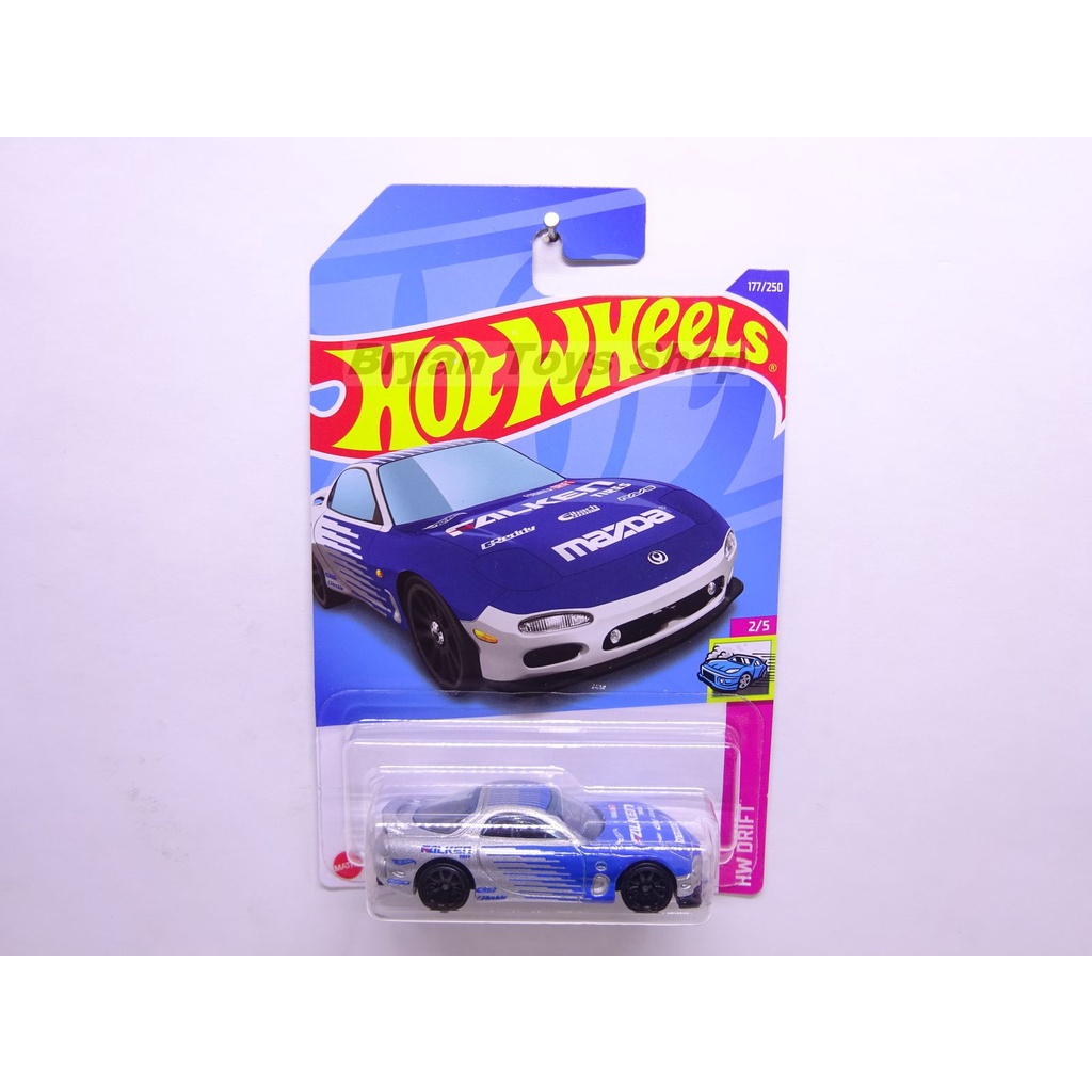 Hot Wheels 95 Mazda RX-7 Abu Biru Falken