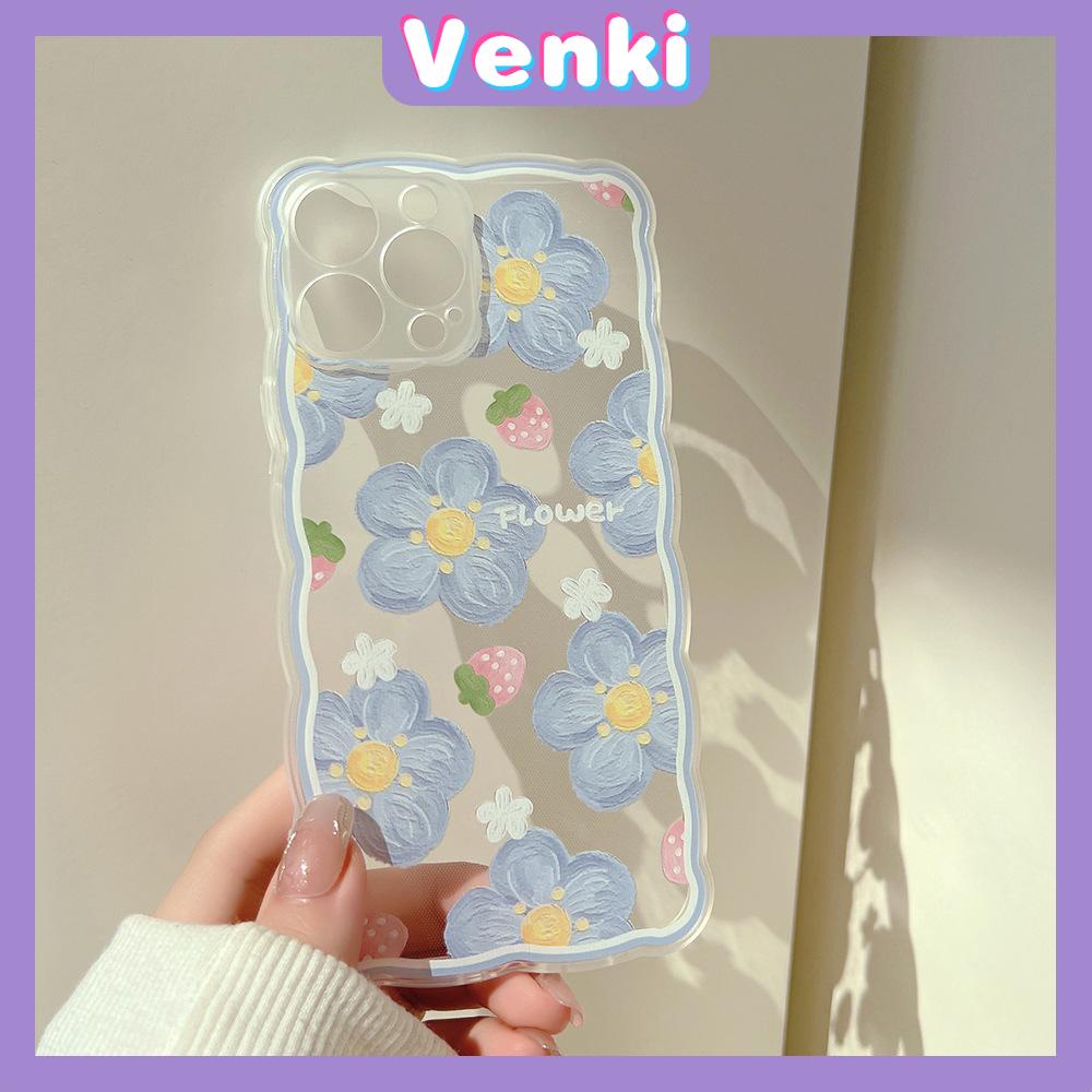 iPhone Case Silicone Soft Case Clear Case Wave Non-Slip Shockproof Camera Full Coverage Protection Oil Painting Flower For iPhone 13 Pro Max iPhone 12 Pro Max iPhone 11 iPhone7Plus