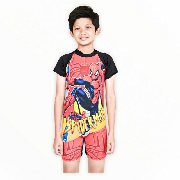 Baju Renang Diving Anak Laki-laki Spiderman Free fire Batman Karakter