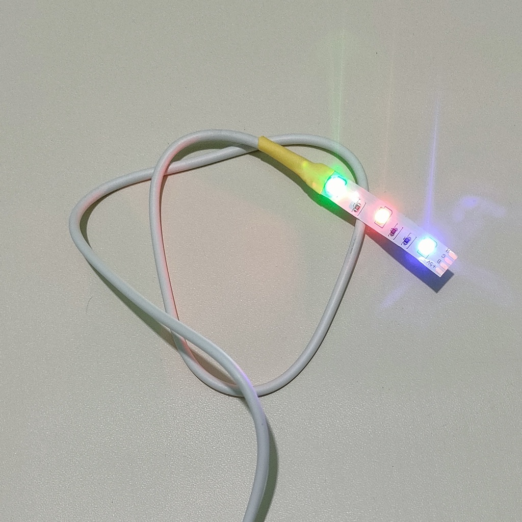 LED Strip 5V RGB + USB Lampu Tipe X Trondol Siap Pakai