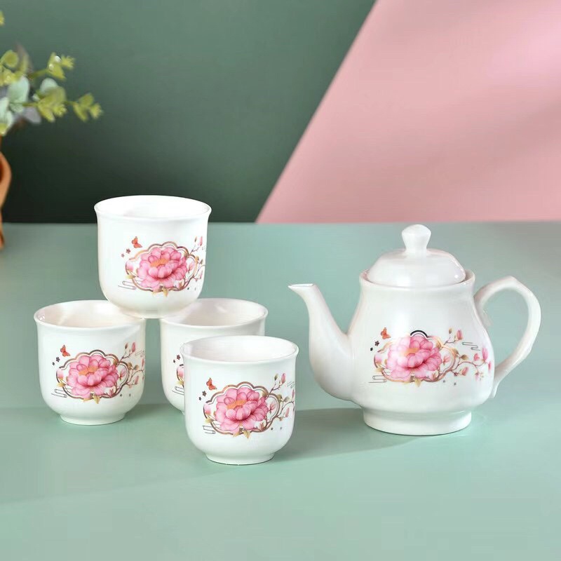 Ceramic Tea Set / Teko Cangkir Keramik Porcelain Karakter Teh Kopi Hampers Souvenir  Bingkisan Kado Gift Box