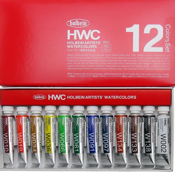 

Holbein Watercolor Set / Cat Air 5ml tubes - 12 Set