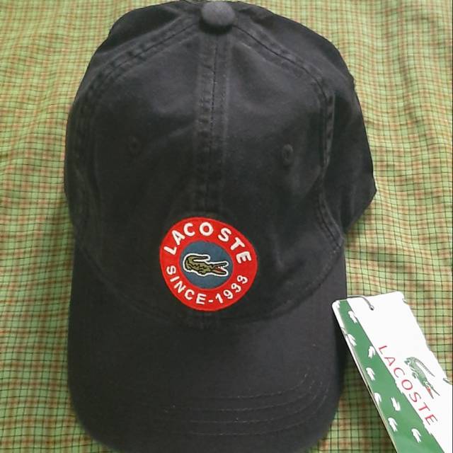 Caps lacoste Hitam