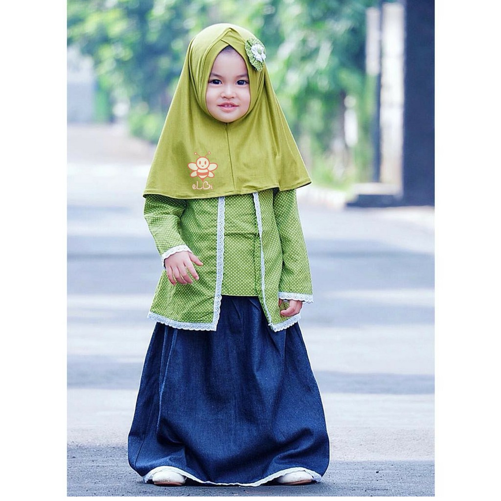 Baju Gamis Anak Perempuan Calista / Gamis Anak 1 Tahun / Baju Muslim Anak ELBI