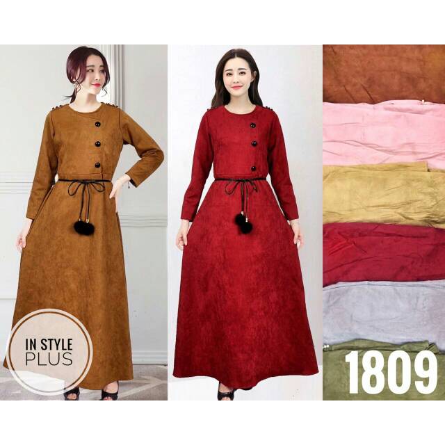 PREMIUM GAMIS SUEDE IMPORT / DRESS MUSLIM PREMIUM