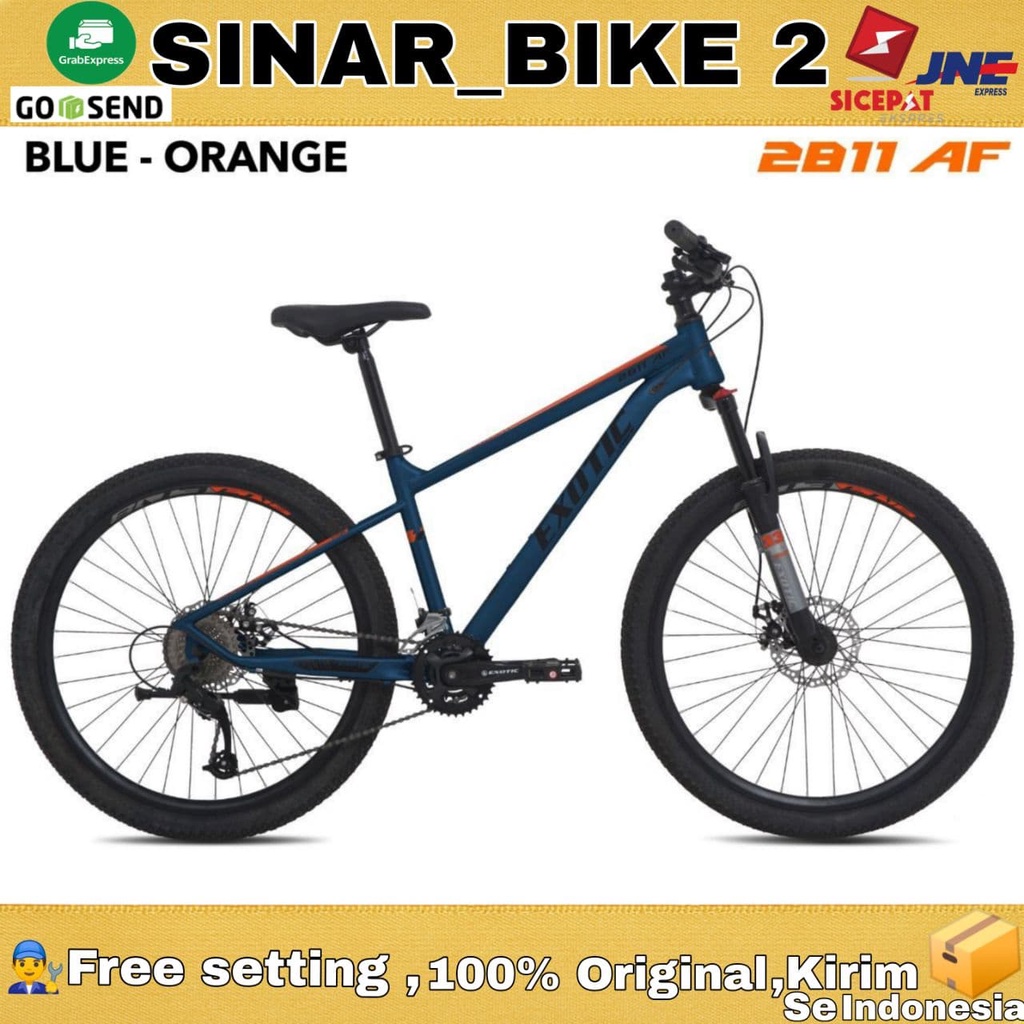 Sepeda Gunung  26 Inch MTB EXOTIC 2811 AF Ukuran 2x8 Speed Rem Cakram